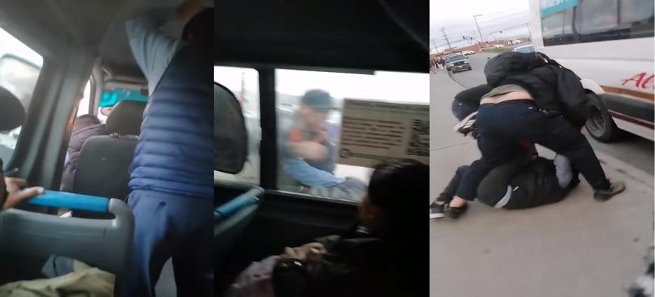 Golpean a chofer de una combi por tratar mal a usuarios
