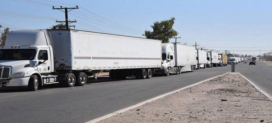 Baja California tiene un incremento del 23% en el paso de camiones de carga