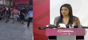 Monserrat Caballero minimizó actos violentos en el Estadio Caliente