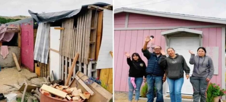 Jóvenes en Tijuana le construyen una casa a una familia de bajos recursos