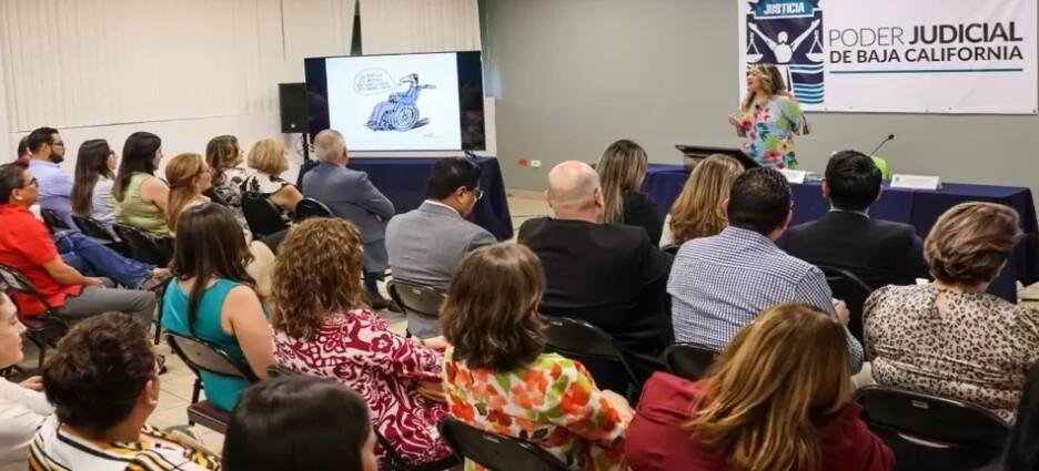 En el Poder Judicial del Estado de Baja California capacitaron a Magistrados, jueces y personal jurisdiccional y administrativo sobre Perspectiva de Discapacidad en la Impartición de Justicia.
