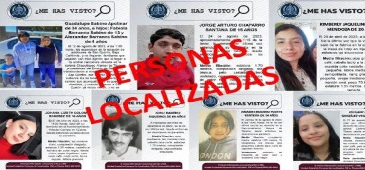 Localizan a nueve personas desaparecidas de Tijuana y Ensenada