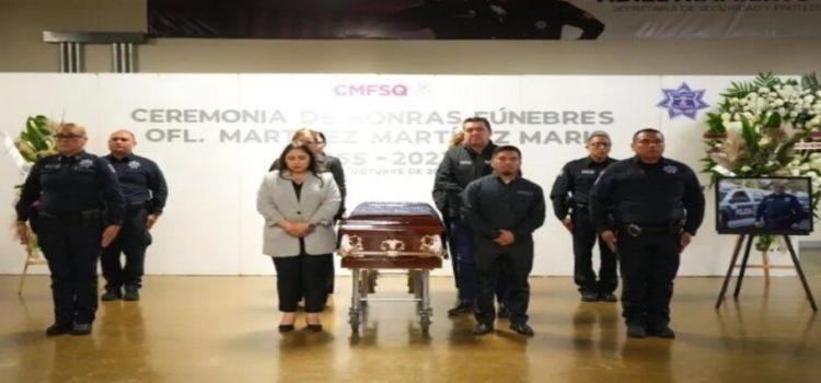 Rindieron homenaje al director de seguridad pública Mario Martínez Martínez