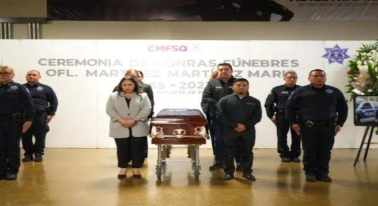 Rindieron homenaje al director de seguridad pública Mario Martínez Martínez
