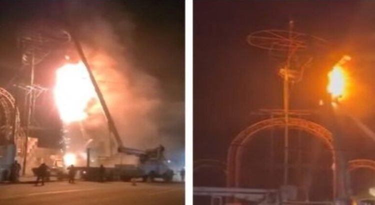 Dos soldadores terminan lesionados al instalar la estructura metálica de una Catrina Garbancera gigante