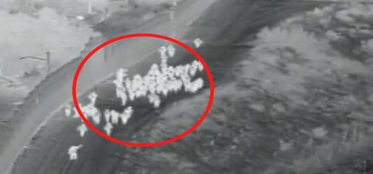 Captan en video a 75 migrantes escalar el muro fronterizo de Tijuana