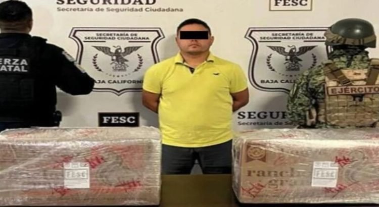 Autoridades de Tijuana detuvieron a un hombre en posesión de 40 kilos de metanfetamina