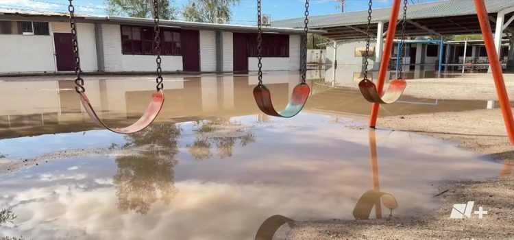 156 escuelas de Baja California resultaron afectadas por las lluvias