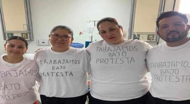 Se manifiestan enfermeros de la clínica 1 del IMSS