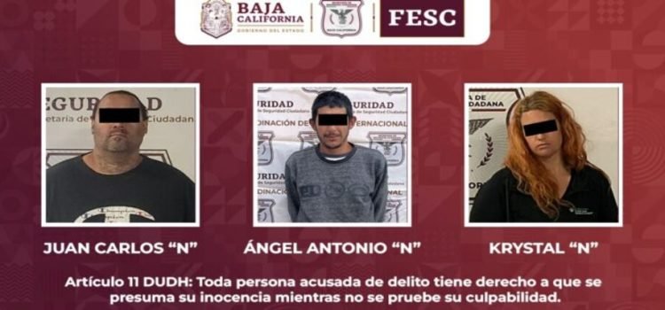 Detienen en Tijuana a tres prófugos de Estados Unidos