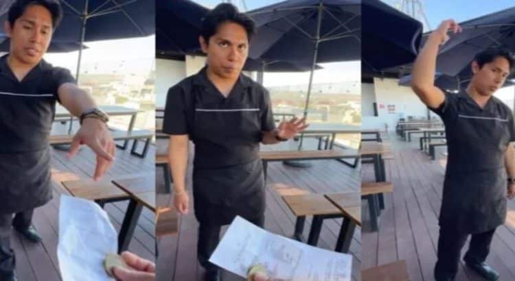 Mesero discute con comensal por darle propina de 25 pesos