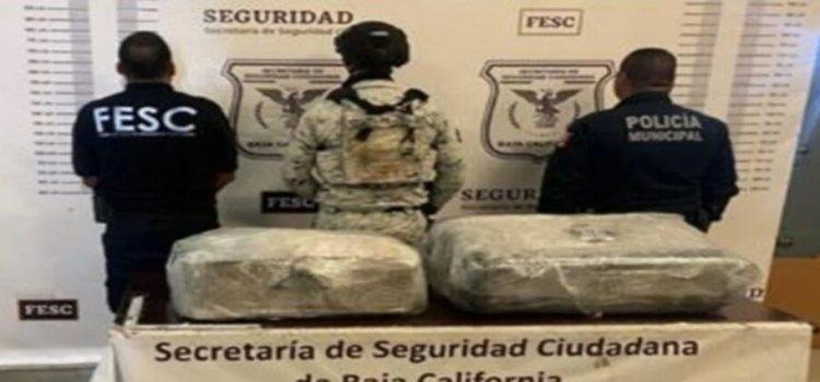 Aseguran en Tijuana dos maletas con más de 37 kilos de metanfetamina