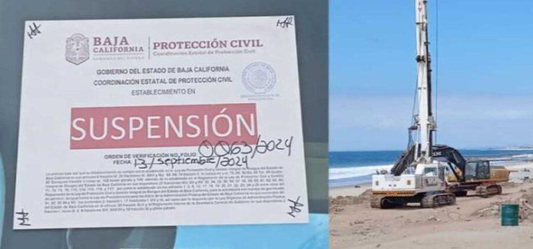 Suspenden de obras del malecón en Playas de Tijuana