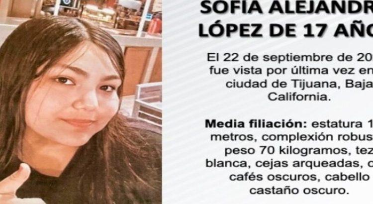 Reportan como desaparecida a Sofía Alejandra López de 17 años