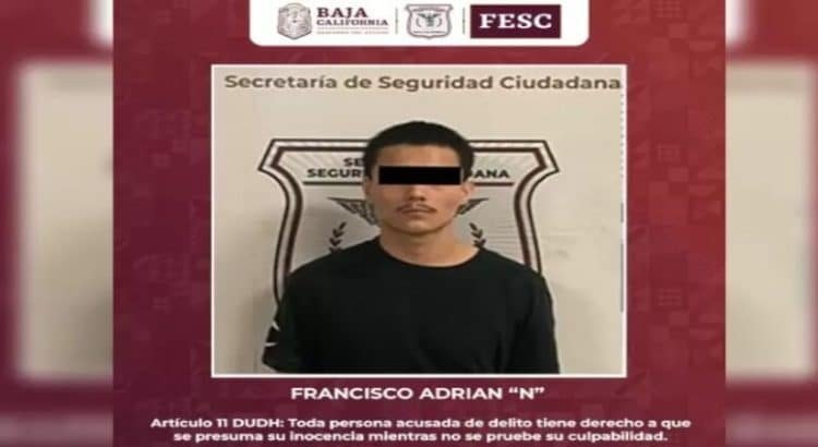 Detienen a homicida norteamericano en Tijuana