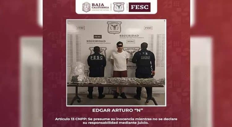 Decomisan casi cinco kilogramos de marihuana en Tijuana, hay un detenido