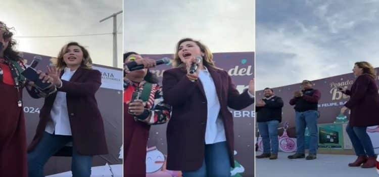 Marina del Pilar baila “Mira como mueve los hombritos” en San Fe-li-pe