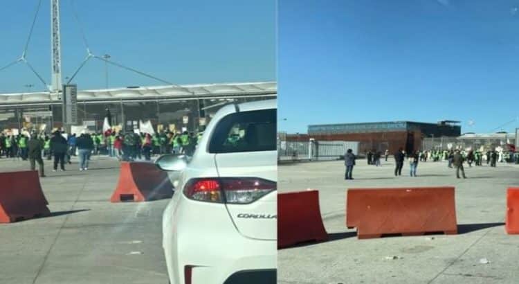 Alianza Migrante Tijuana se manifiesta en la Garita de San Ysidro