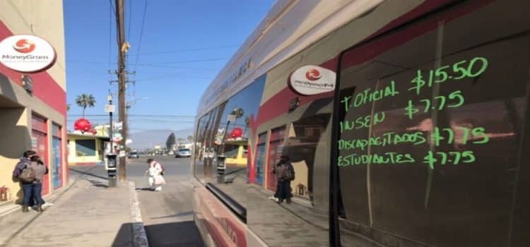 Gobierno de BC aumenta el pasaje en transporte público