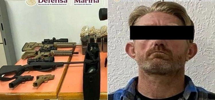 Detienen a estadounidense en Tijuana por tráfico de armas