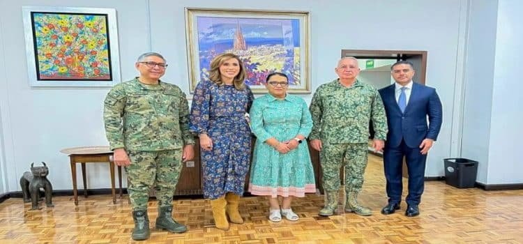 Gobernadora define estrategias de seguridad con autoridades federales