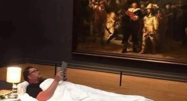 Literalmente, profesor de arte pasó una noche en el museo
