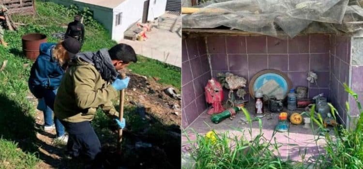 Colectivo localiza restos óseos en un altar de la Santa Muerte