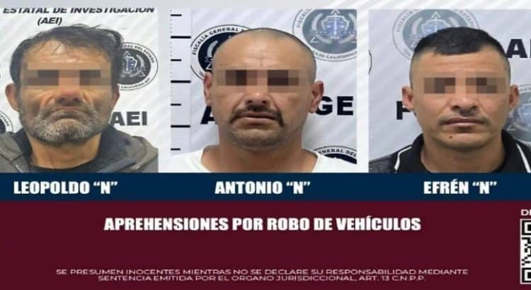 Captura Fiscalía a tres prófugos de la justicia en Tijuana