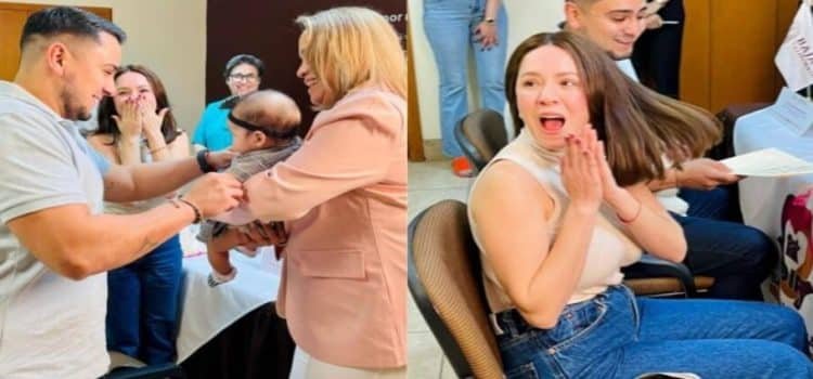 Pareja adopta a una bebé en el DIF de Baja California y sus rostros lo dicen todo