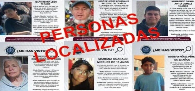 FGE localiza a seis personas reportadas como desaparecidas
