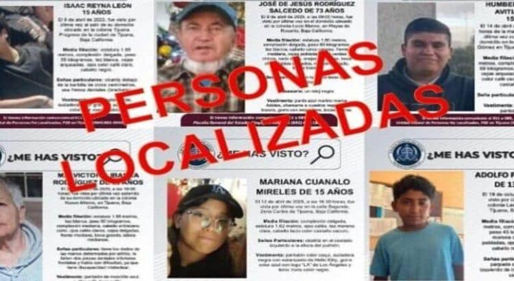 FGE localiza a seis personas reportadas como desaparecidas