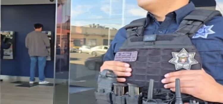 Policía Municipal refuerza vigilancia en bancos