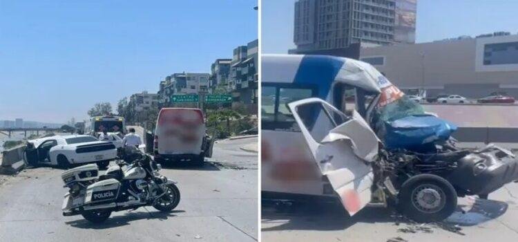 Accidente múltiple deja diez lesionados Accidente múltiple deja diez lesionados