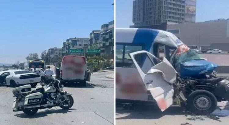 Accidente múltiple deja diez lesionados