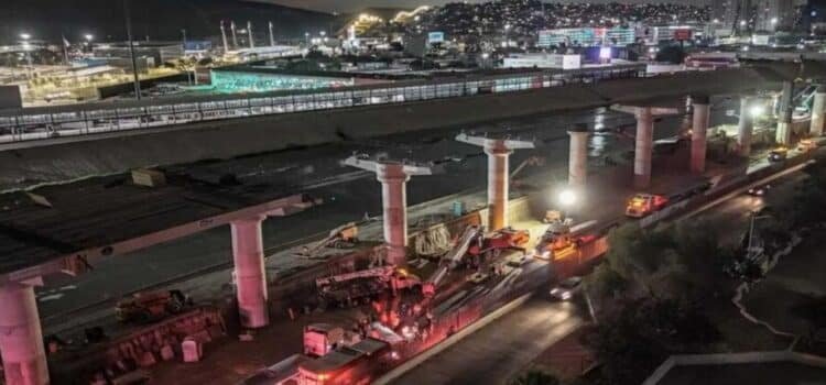 Accidente en obra del viaducto elevado deja dos lesionados Accidente en obra del viaducto elevado deja dos lesionados