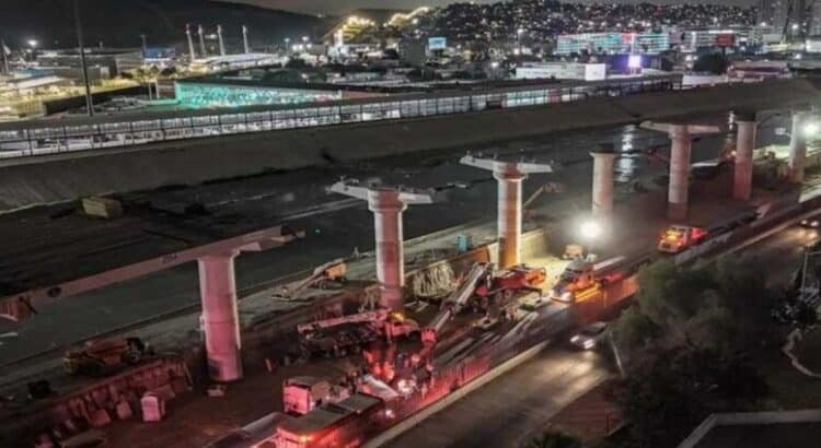 Accidente en obra del viaducto elevado deja dos lesionados