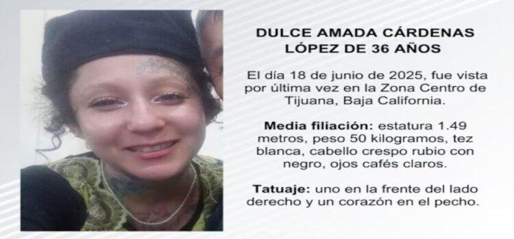 Reportan como desparecida a Dulce Amada Cárdenas López de 36 años