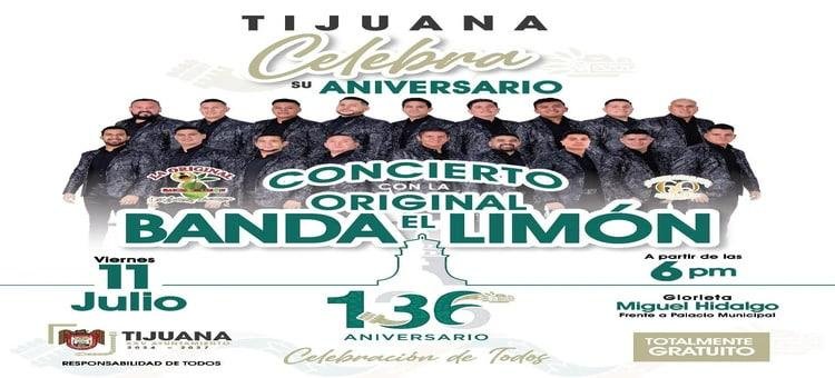 Tijuana festeja su 136 aniversario con gran concierto gratuito