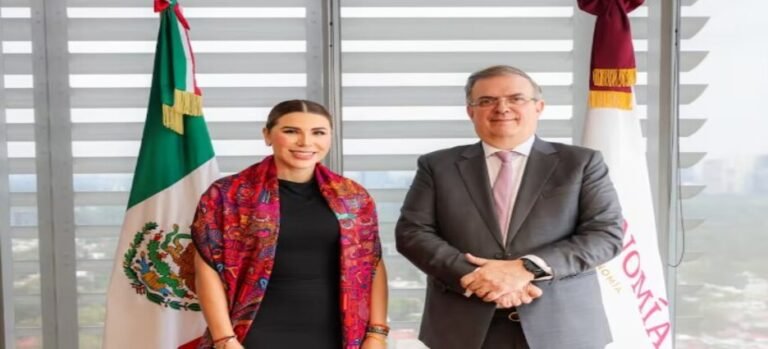Gobernadora Marina del Pilar se reúne con secretario Ebrard para impulsar inversiones en Baja California