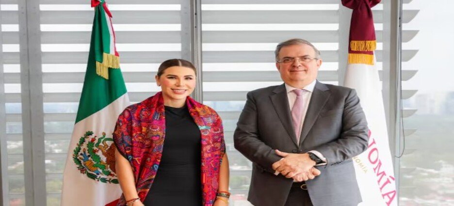 Gobernadora Marina del Pilar se reúne con secretario Ebrard para impulsar inversiones en Baja California