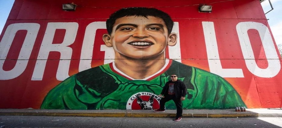Mural en Tijuana rinde homenaje a joven promesa del futbol mexicano