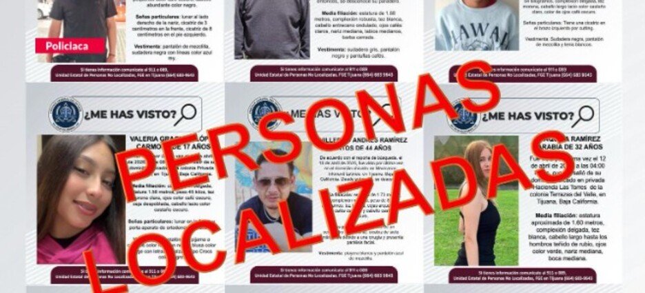 Localizan a 9 personas reportadas como desaparecidas