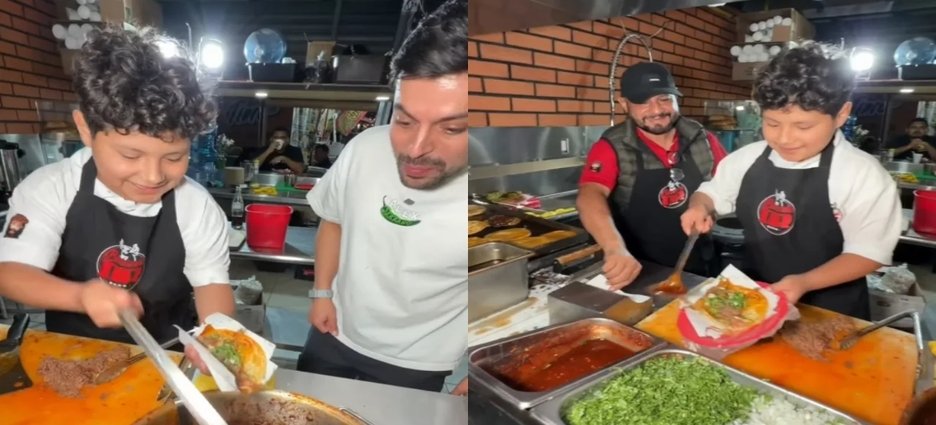 Youtuber visita famosa birriería de Tijuana y sorprende con enorme taco
