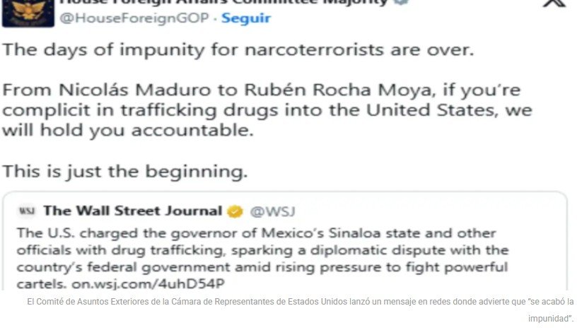 “Se acabó la impunidad para narcoterroristas”