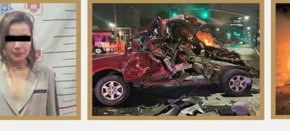 Detienen a mujer por conducir presuntamente ebria tras chocar e incendiar su BMW en Tijuana