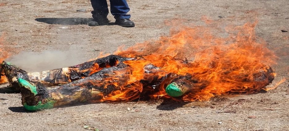 Queman piñatas de agentes de ICE durante protesta contra redadas en Tijuana